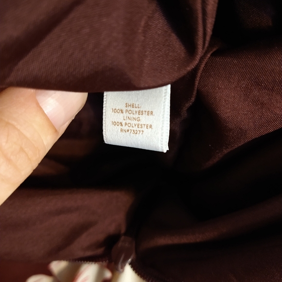 Lauren Conrad Runway Floral Ruffle Burgundy High Neckline Midi Dress 4 - Picture 11 of 12